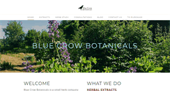 Desktop Screenshot of bluecrowbotanicals.com