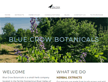 Tablet Screenshot of bluecrowbotanicals.com